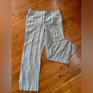 Line Blend grey/white striped wide leg trouser